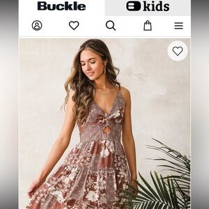 Angie Lilac Chalk Front Knot Mini Dress